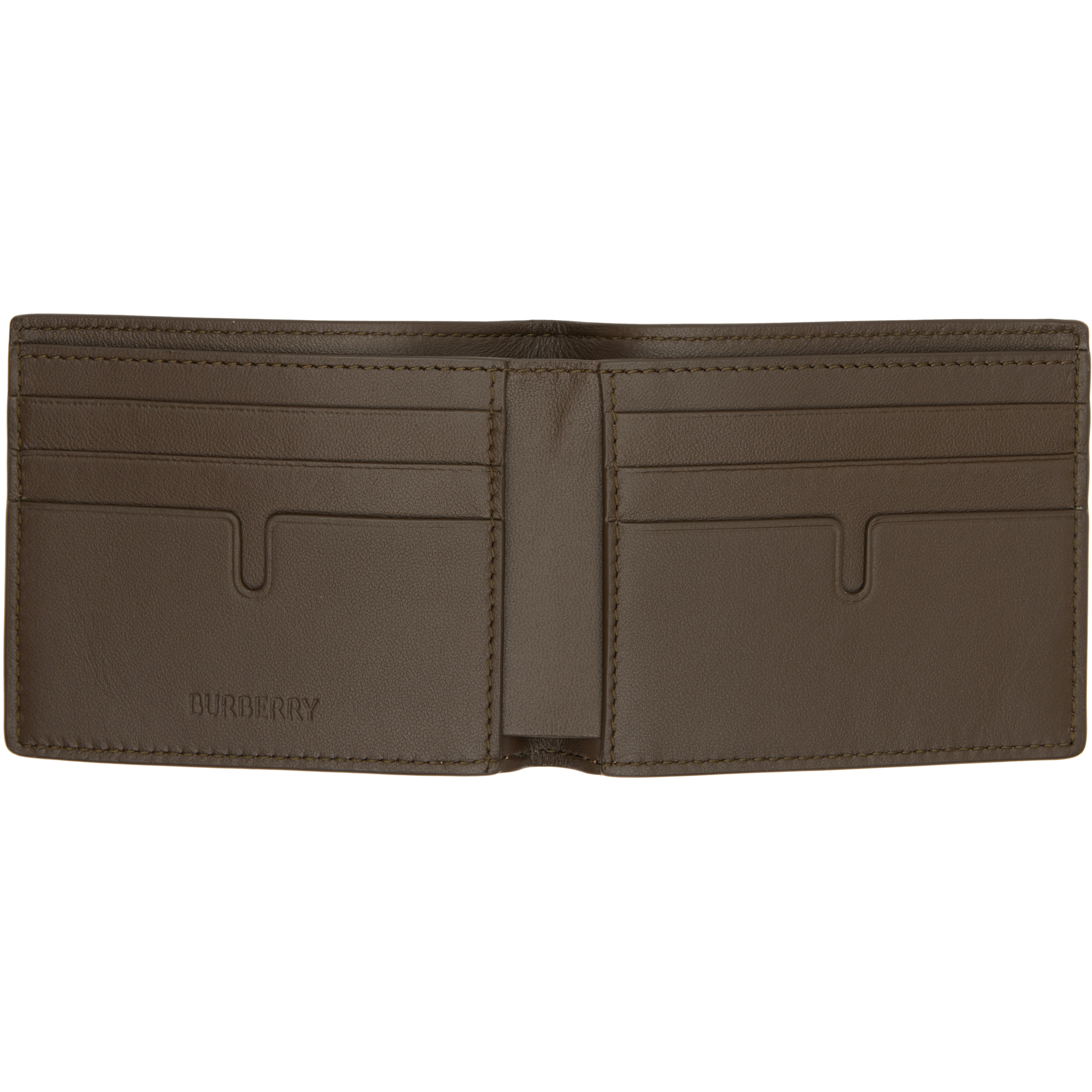 Beige Check Slim Bifold Wallet