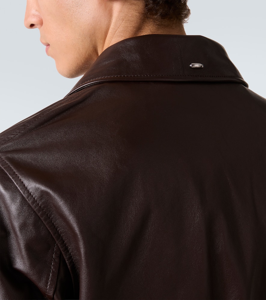 Pharos leather bomber jacket