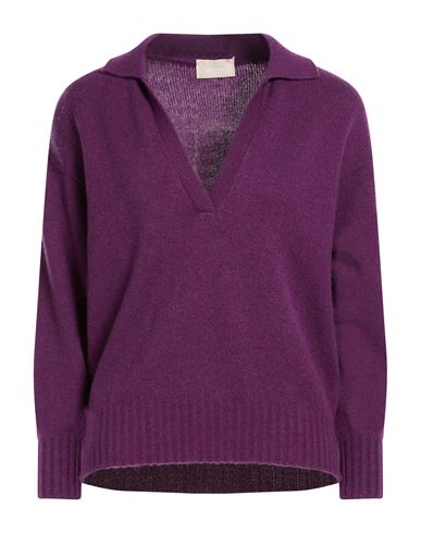 Woman Sweater Purple Size L Cashmere