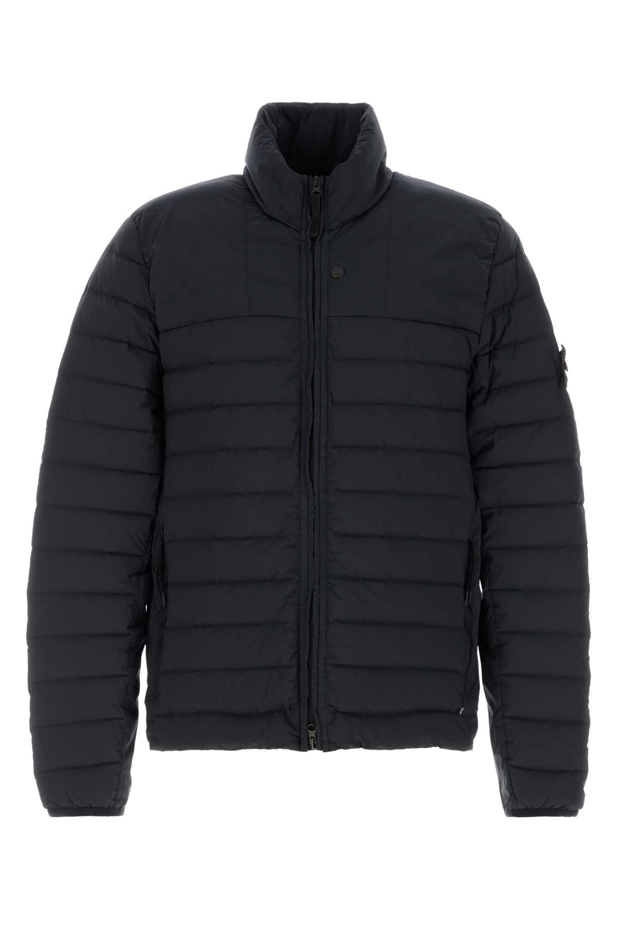 Stretch Nylon Down Jacket — Navy