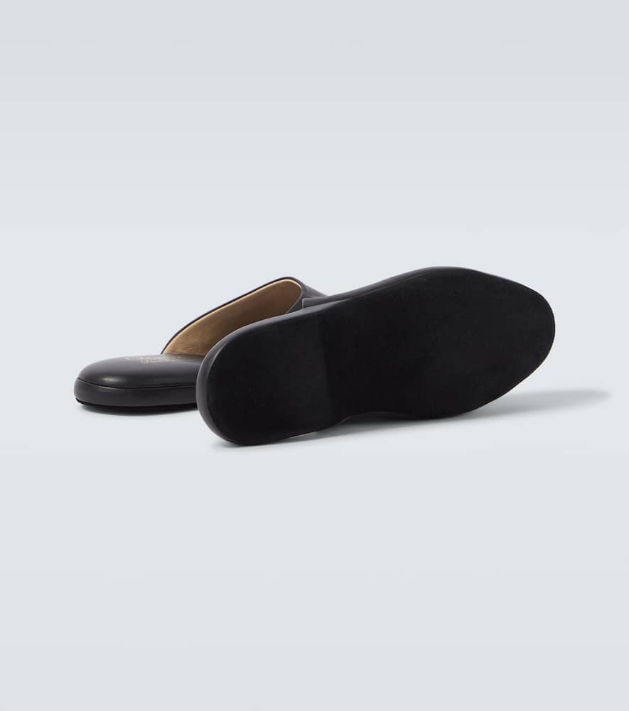 Leather slippers