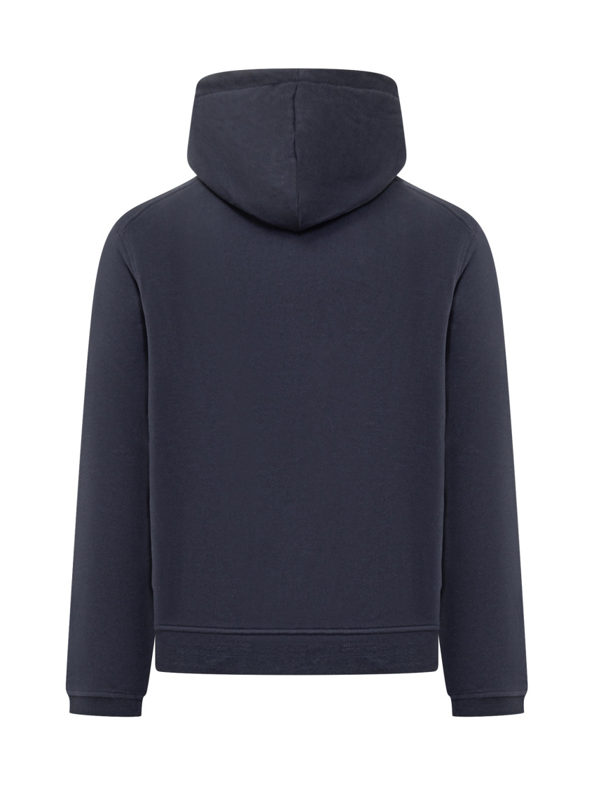 Blue Cotton Casual Jacket