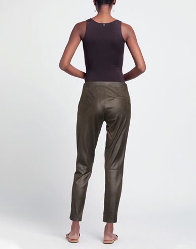 Woman Pants Dark green Size S Polyester, Elastane