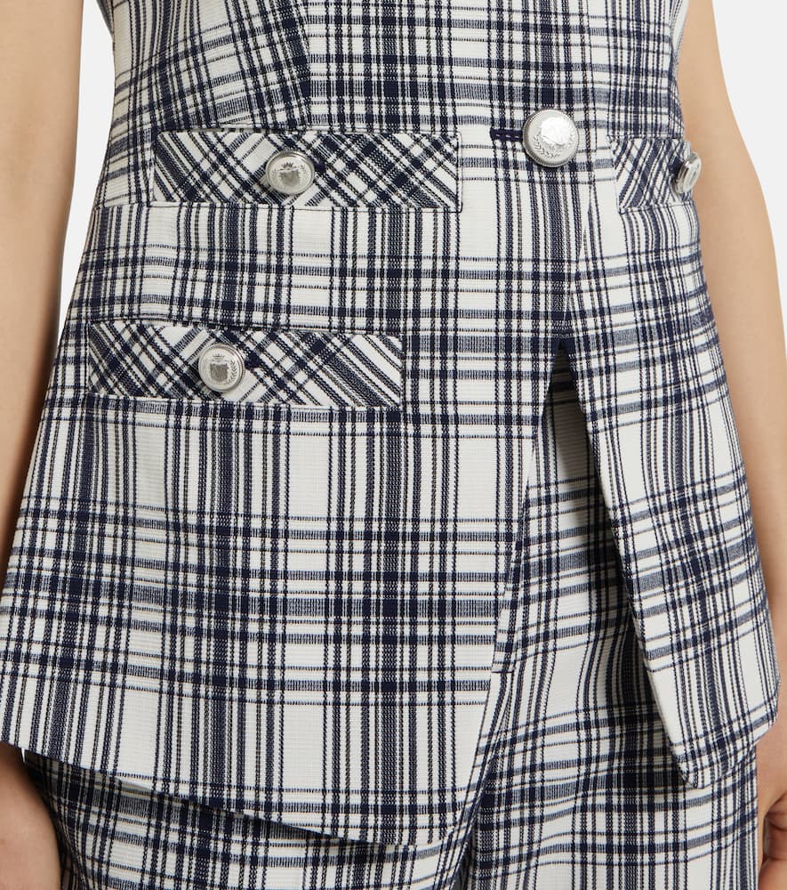 Tamara plaid cotton-blend vest