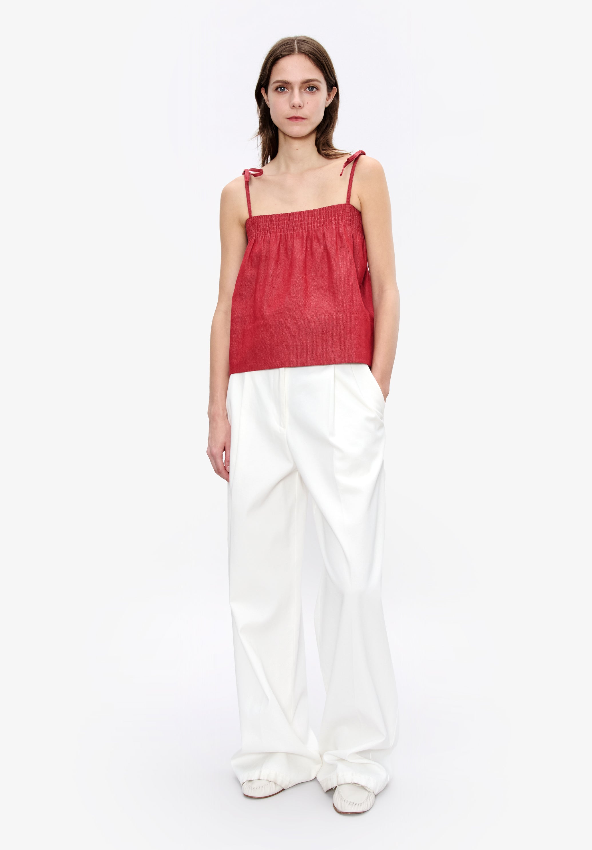 A. P.C. Cléo top Size: 40 in Red