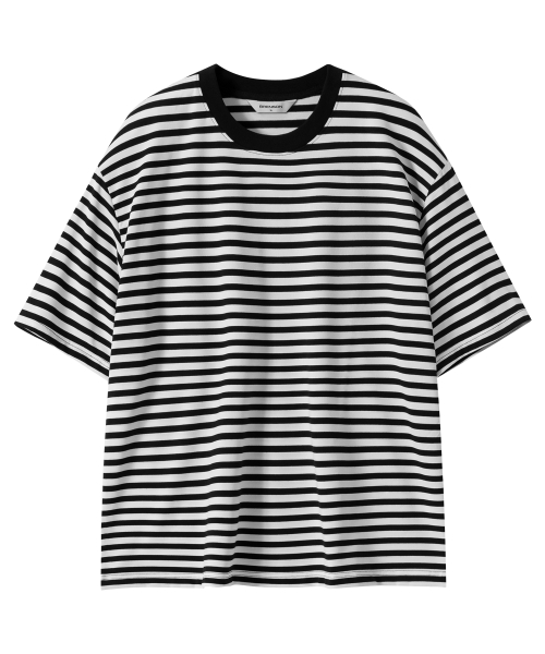 Oversized 1:1 Stripe Short Sleeve T-Shirt