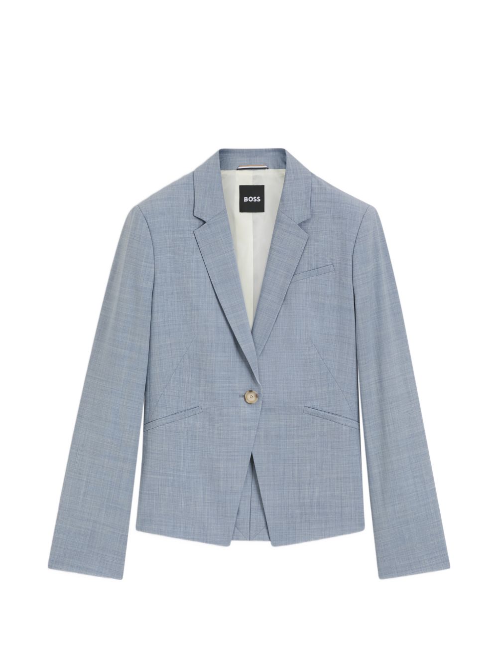 Slim-fit Blazer in Melange Virgin Wool