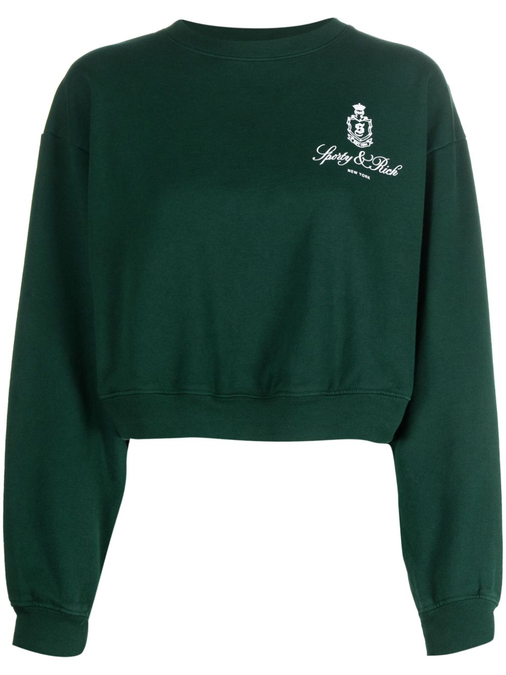 Vendome logo-print cotton sweatshirt - Green