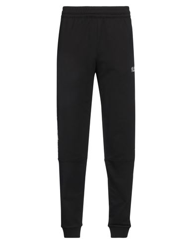 Ea7 Man Pants Black Size XS Cotton, Polyamide, Polyester, Elastane