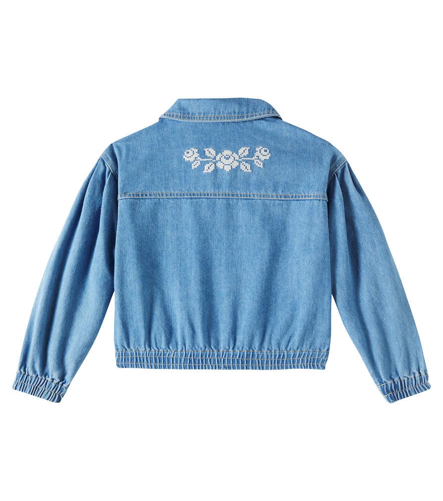 C'era Una Volta Jacky embroidered denim bomber jacket
