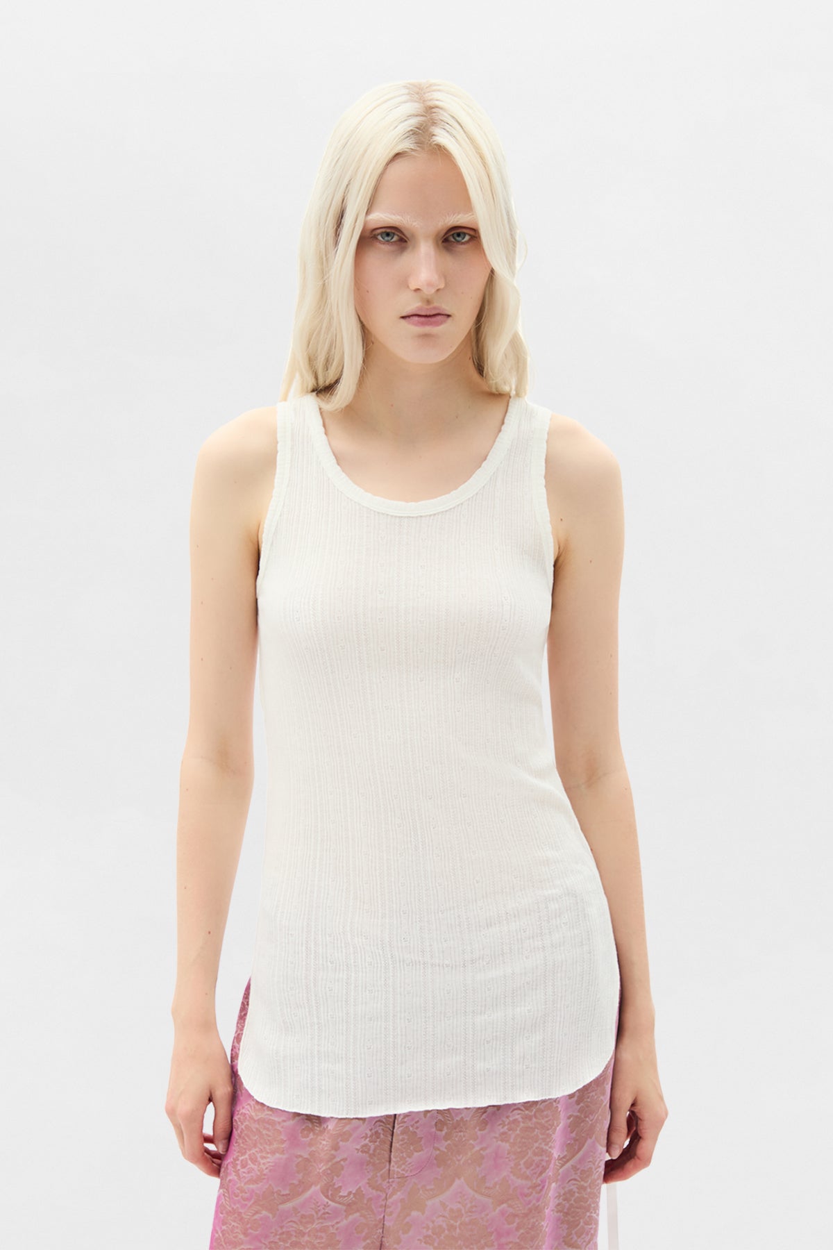 Mara Wrinkled Cropped Tank Top