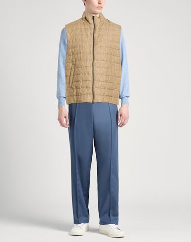 Man Vest Sand Size 44 Linen