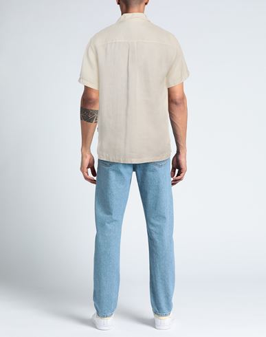 Man Shirt Cream Size S Linen