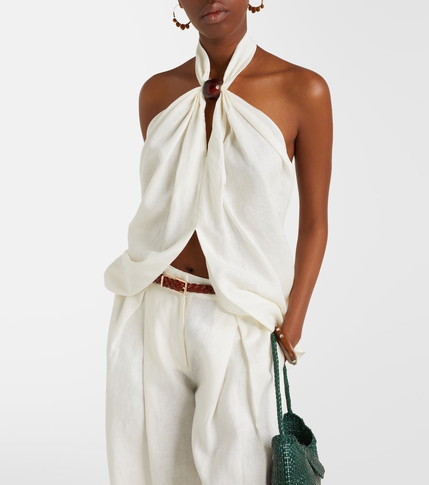 Biba halterneck linen top