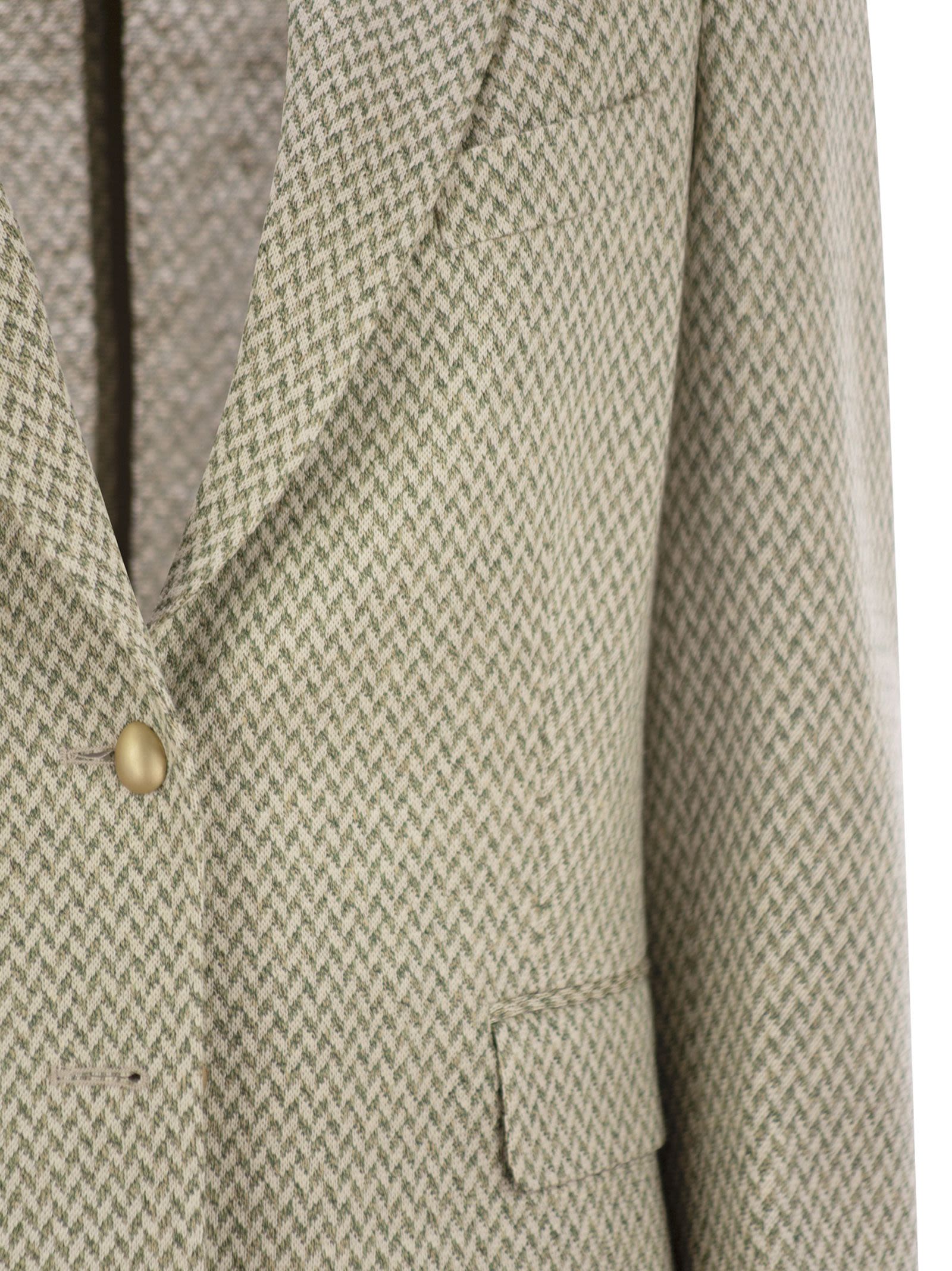 Saulina Angelica Herringbone Two Button Blazer