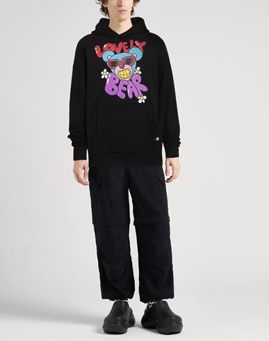 Man Sweatshirt Black Size S Cotton