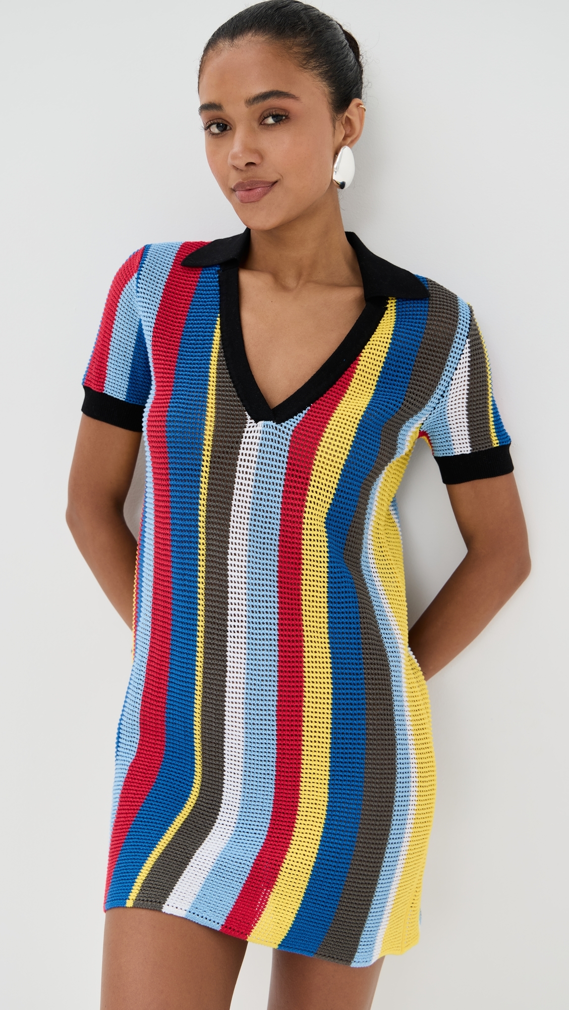 STAUD Hamel Dress Market Stripe 