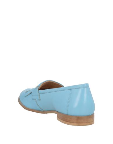 Woman Loafers Sky blue Size 10 Leather