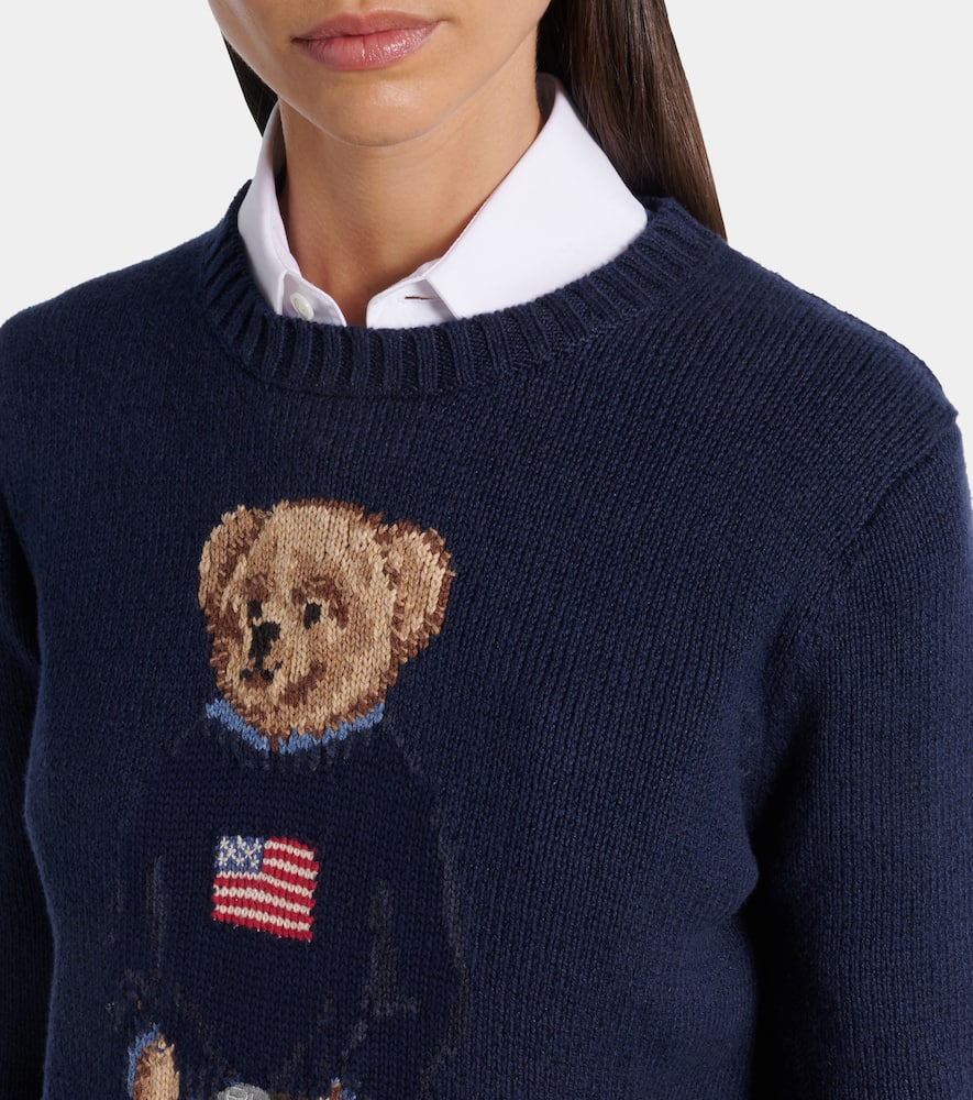 Polo Ralph Lauren Polo Bear intarsia cotton and linen sweater