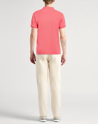 Man Polo shirt Coral Size S Cotton