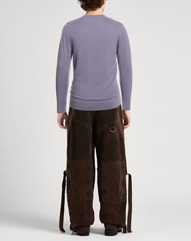 Calvin Klein Jeans Man Sweater Lilac Size L Merino Wool