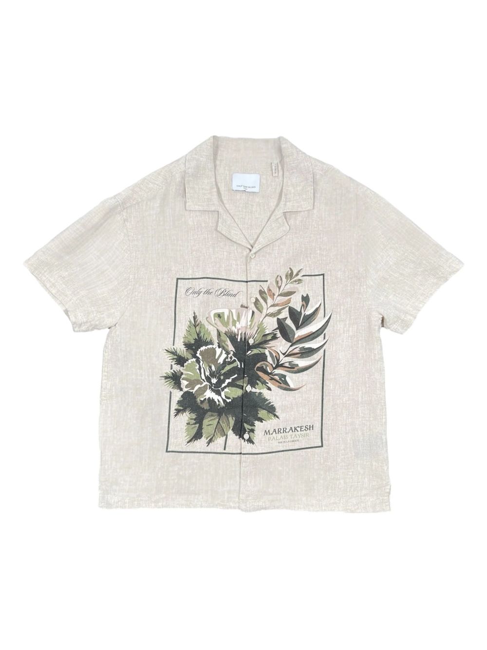 Only the Blind Botanical linen shirt - Neutrals