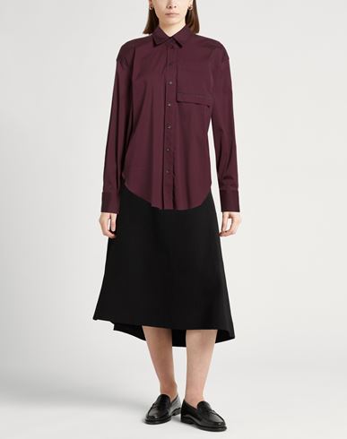 Woman Shirt Burgundy Size M Cotton, Polyamide, Elastane