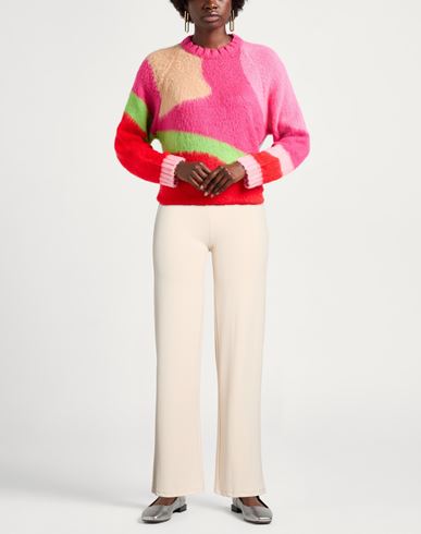 Woman Pants Beige Size 6 Polyester, Elastane