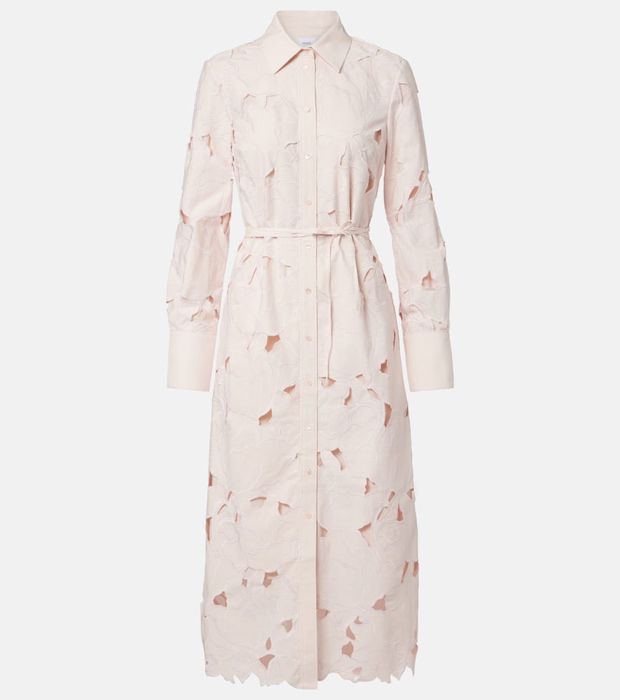 Guipure lace shirt dress