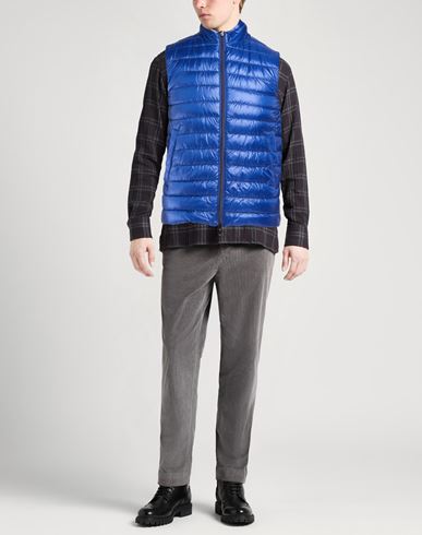 Man Vest Bright blue Size 36 Polyamide