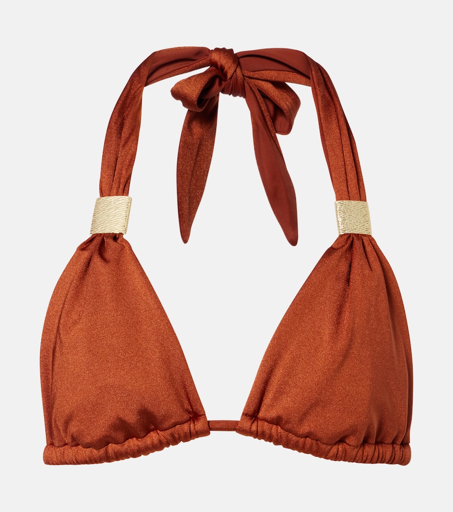 Uzes embellished bikini top