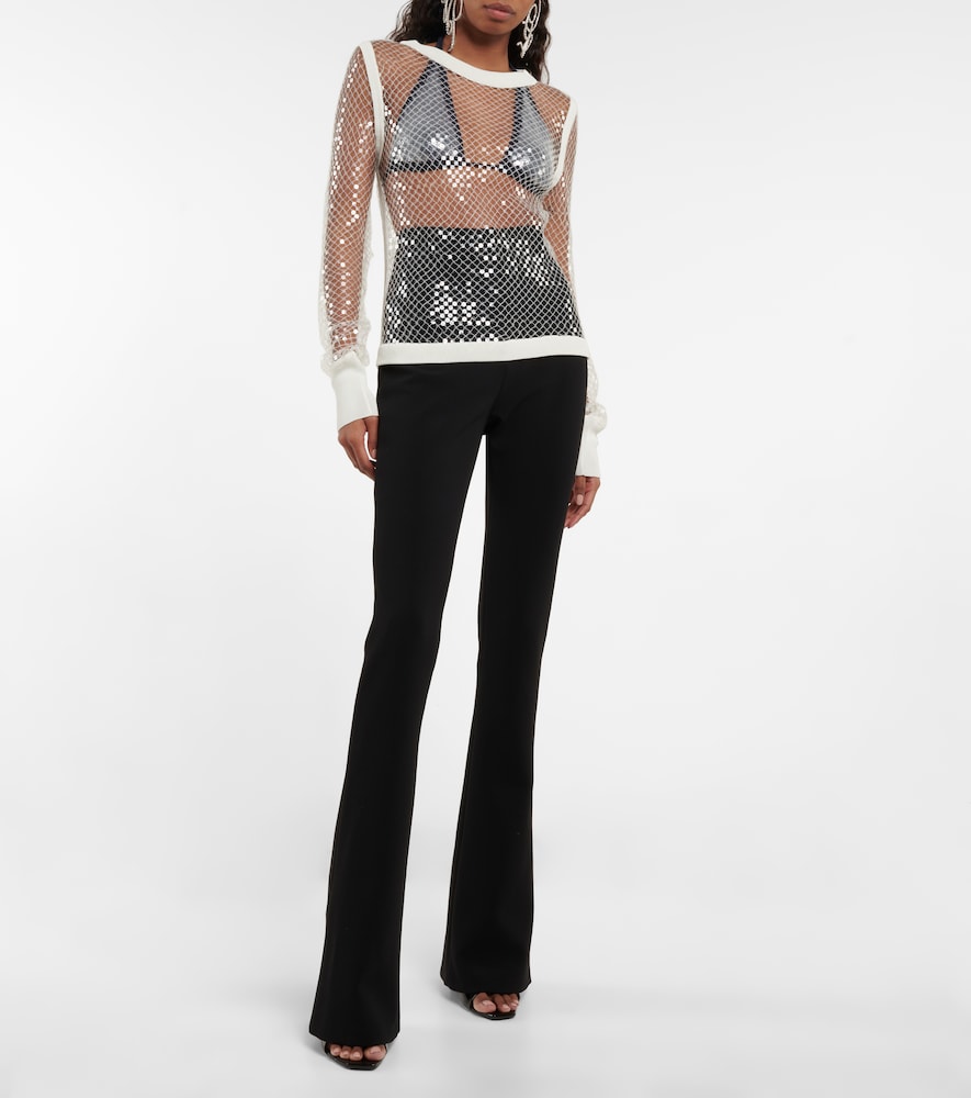 Jean Paul Gaultier Sequined net top