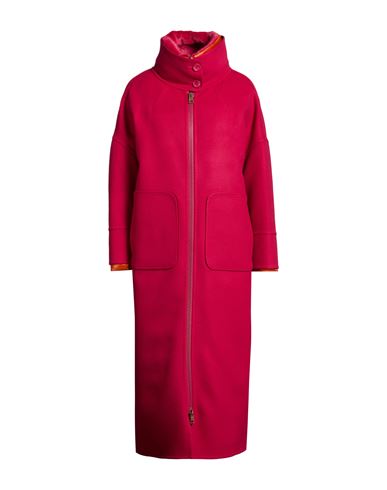 Woman Coat Fuchsia Size 4 Wool