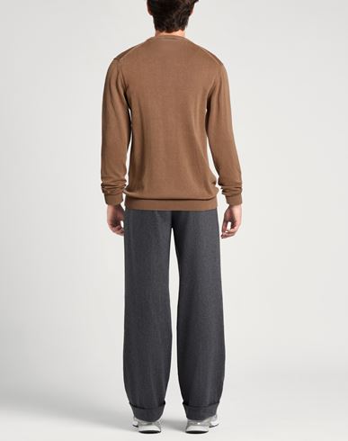 Man Sweater Light brown Size S Cotton