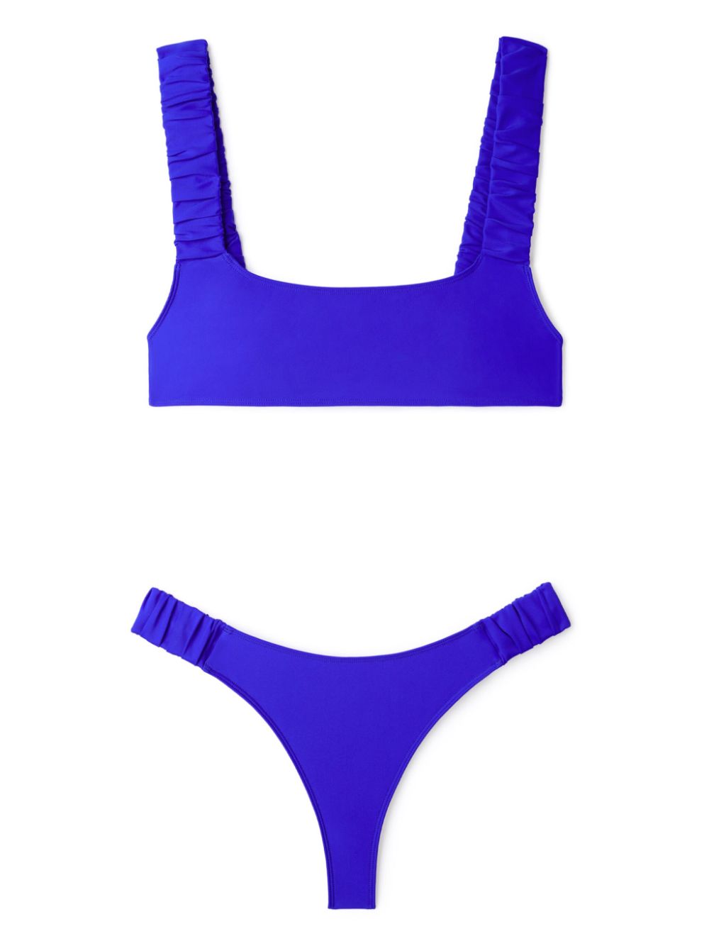 Ruched bikini set - Blue