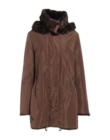 Trend Woman Coat Brown Size L Polyester