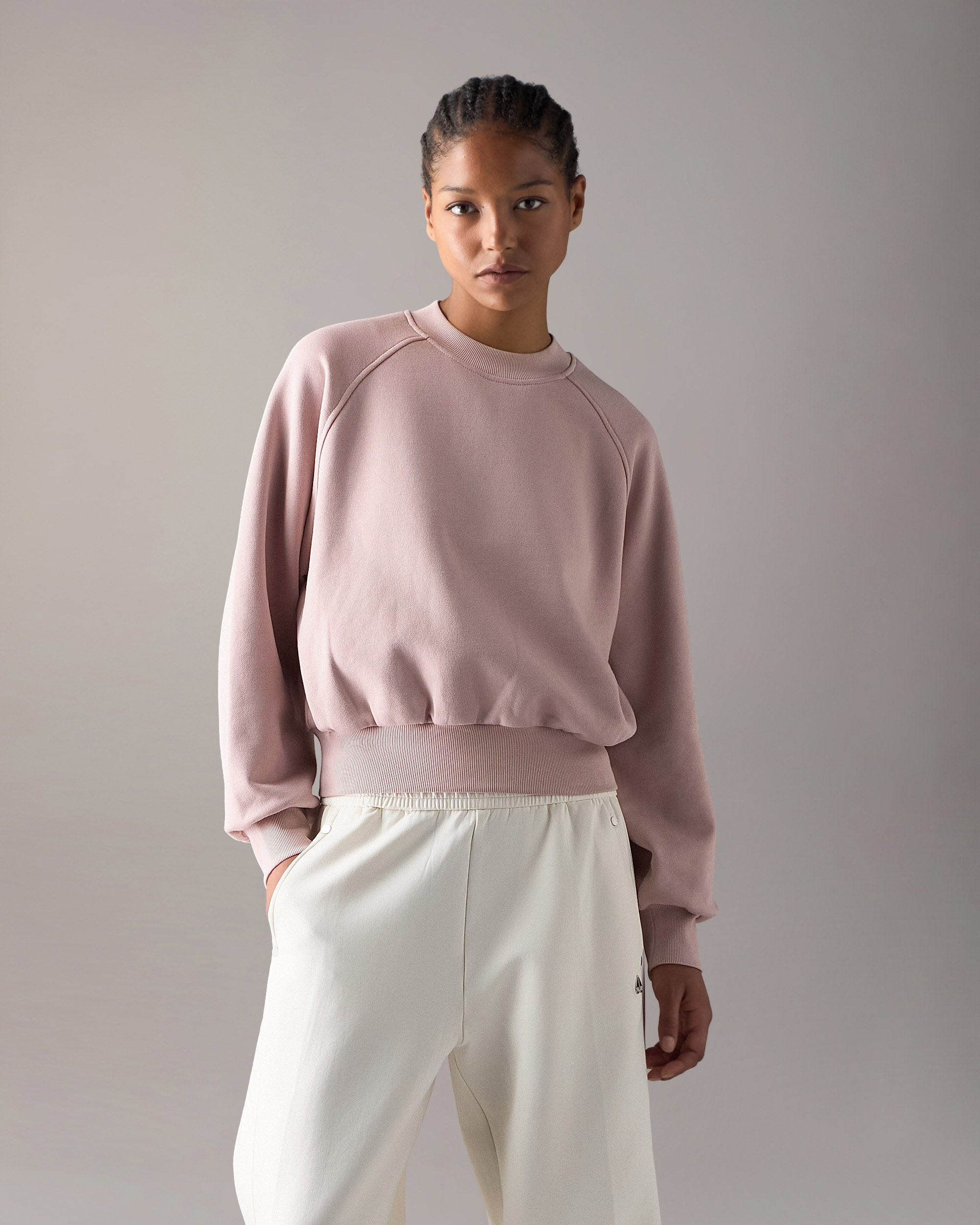 Moose Knuckles - Women's Yyz Crewneck Sweatshirt - Color: Rosewood