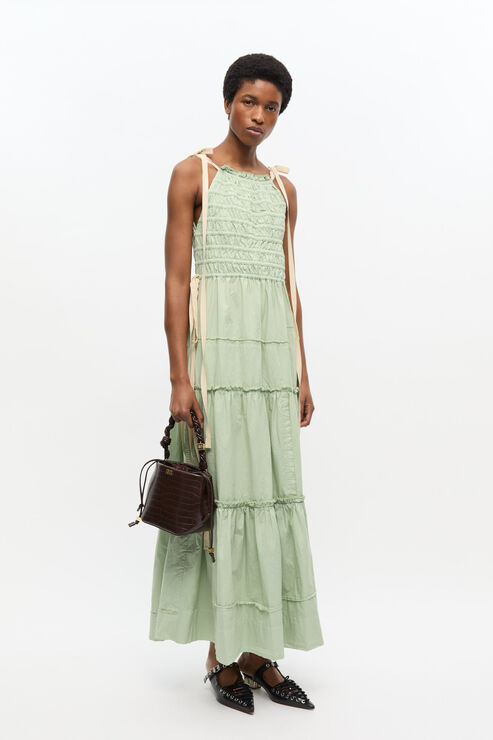 Brown Croco Bou Bucket Bag