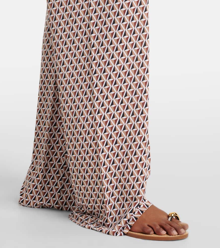 Abate printed wide-leg pants