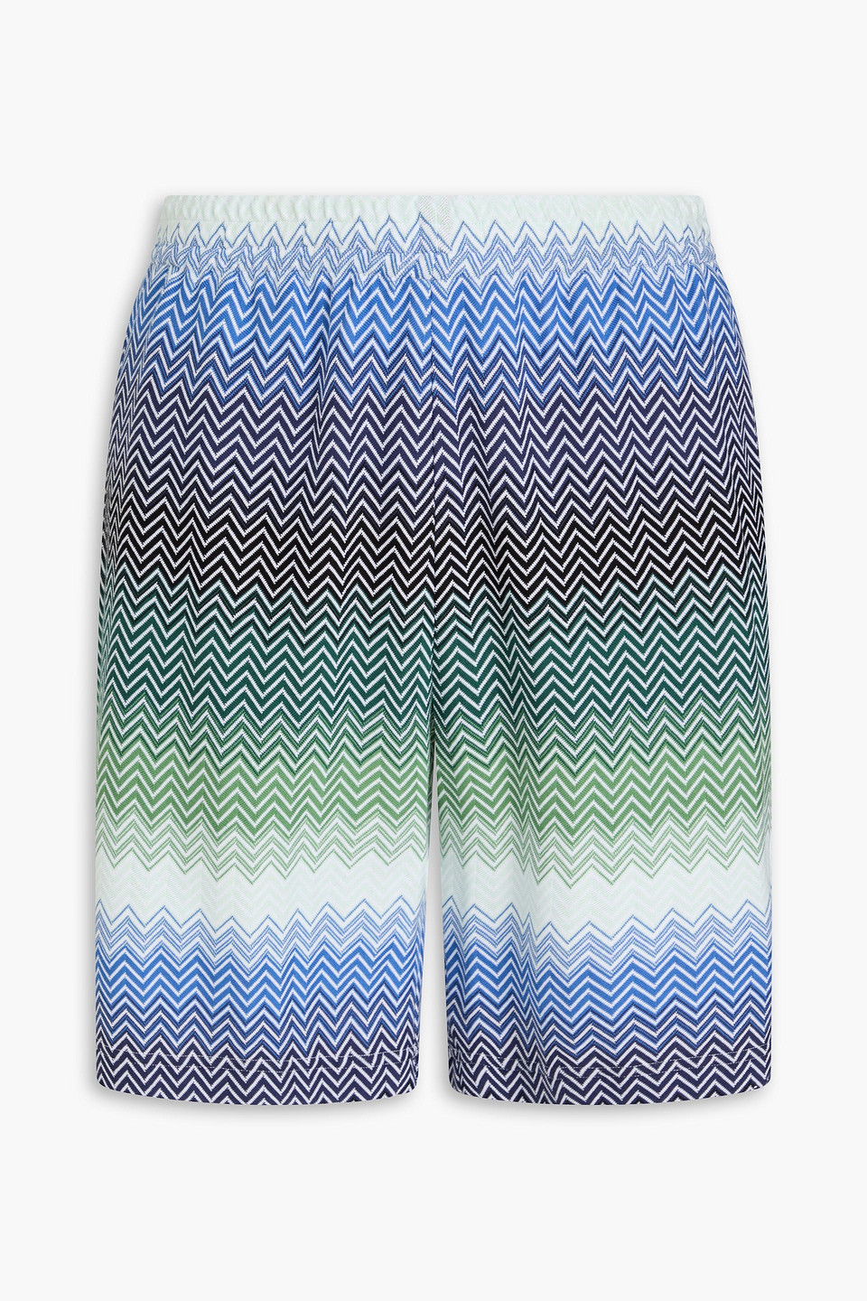 Crochet-knit cotton shorts - Blue - IT 46