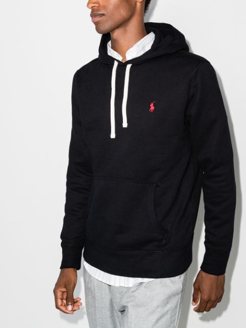Embroidered logo hooded sweatshirt