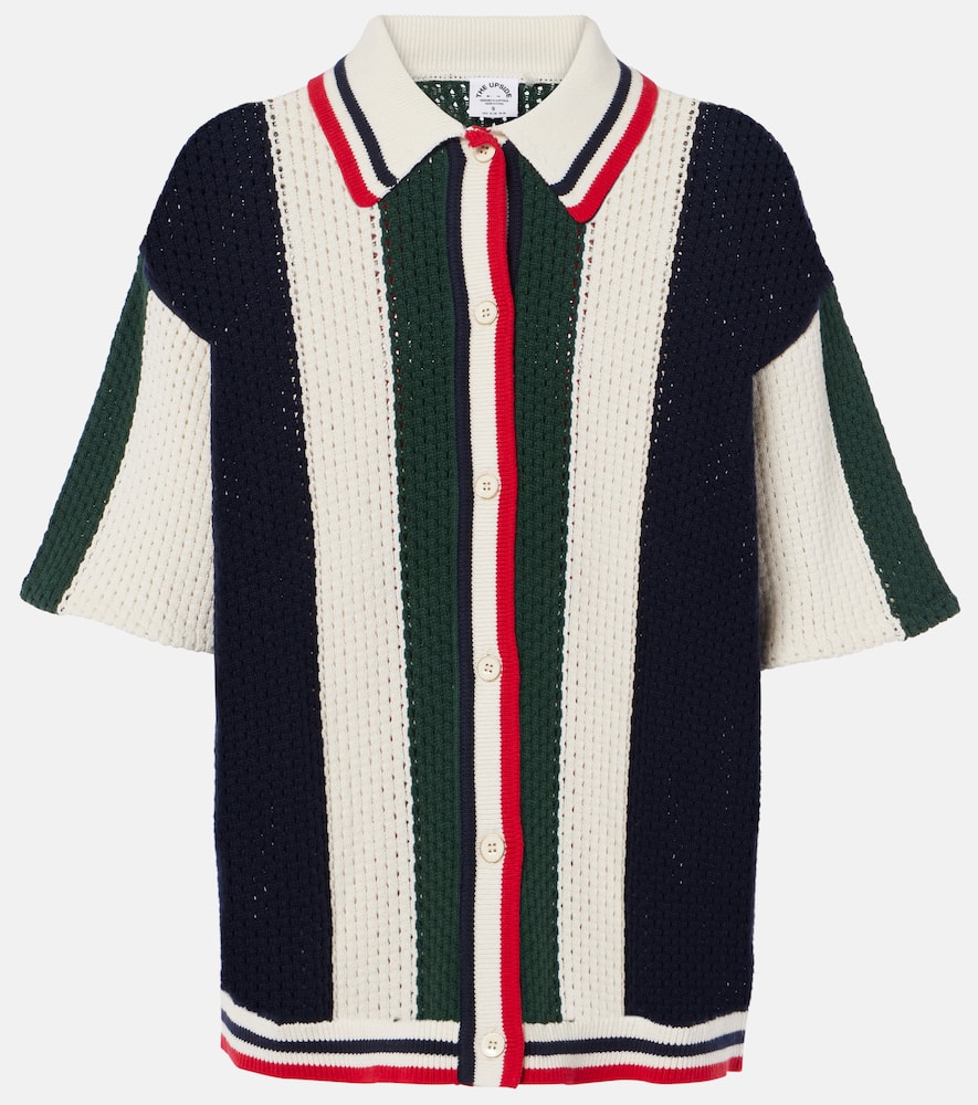 Reverie Chino striped open-knit cotton shirt