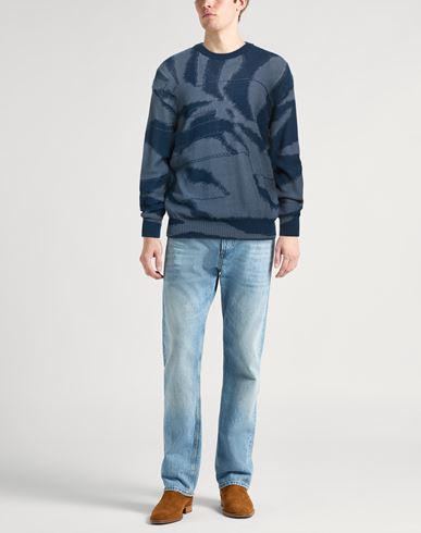 Man Sweater Navy Size 38 Cotton