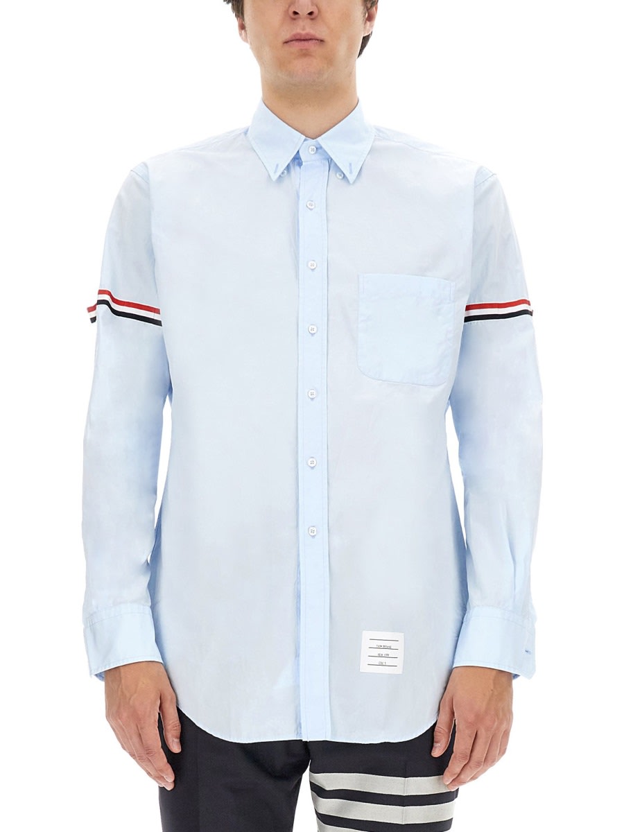 RWB-stripe long-sleeve shirt