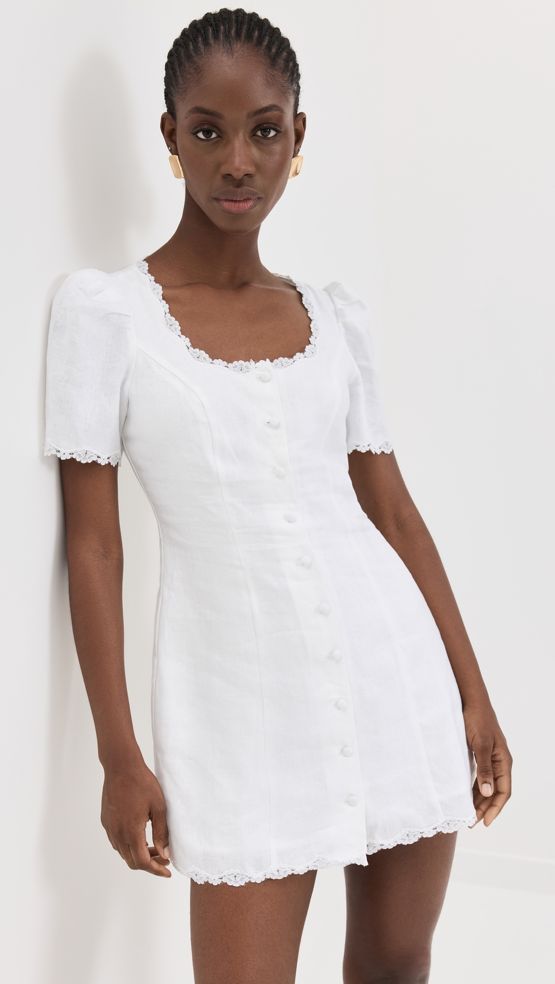 Anabella Linen Dress White