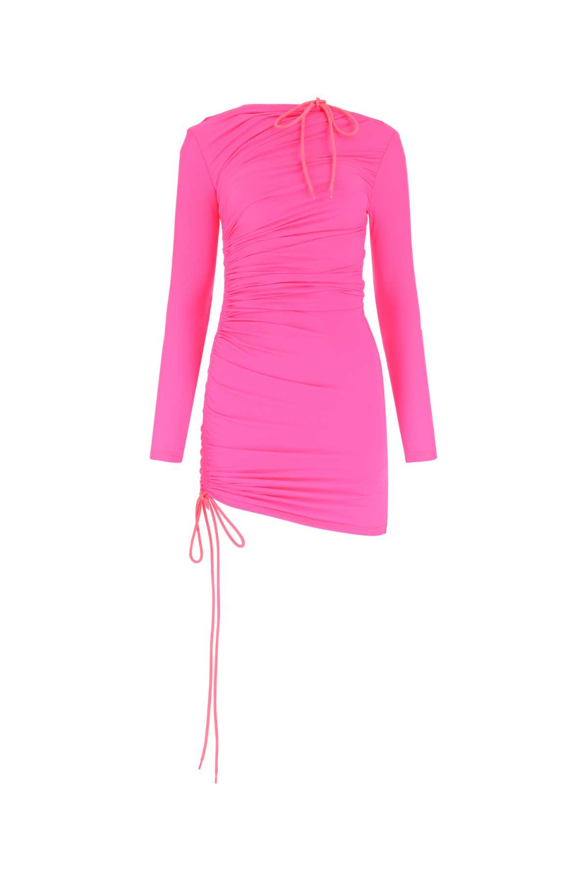 Drawstring-detailed mini dress