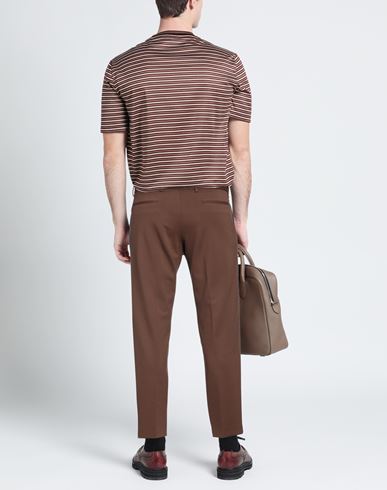 Man Pants Brown Size 36 Viscose, Polyethylene, Elastane