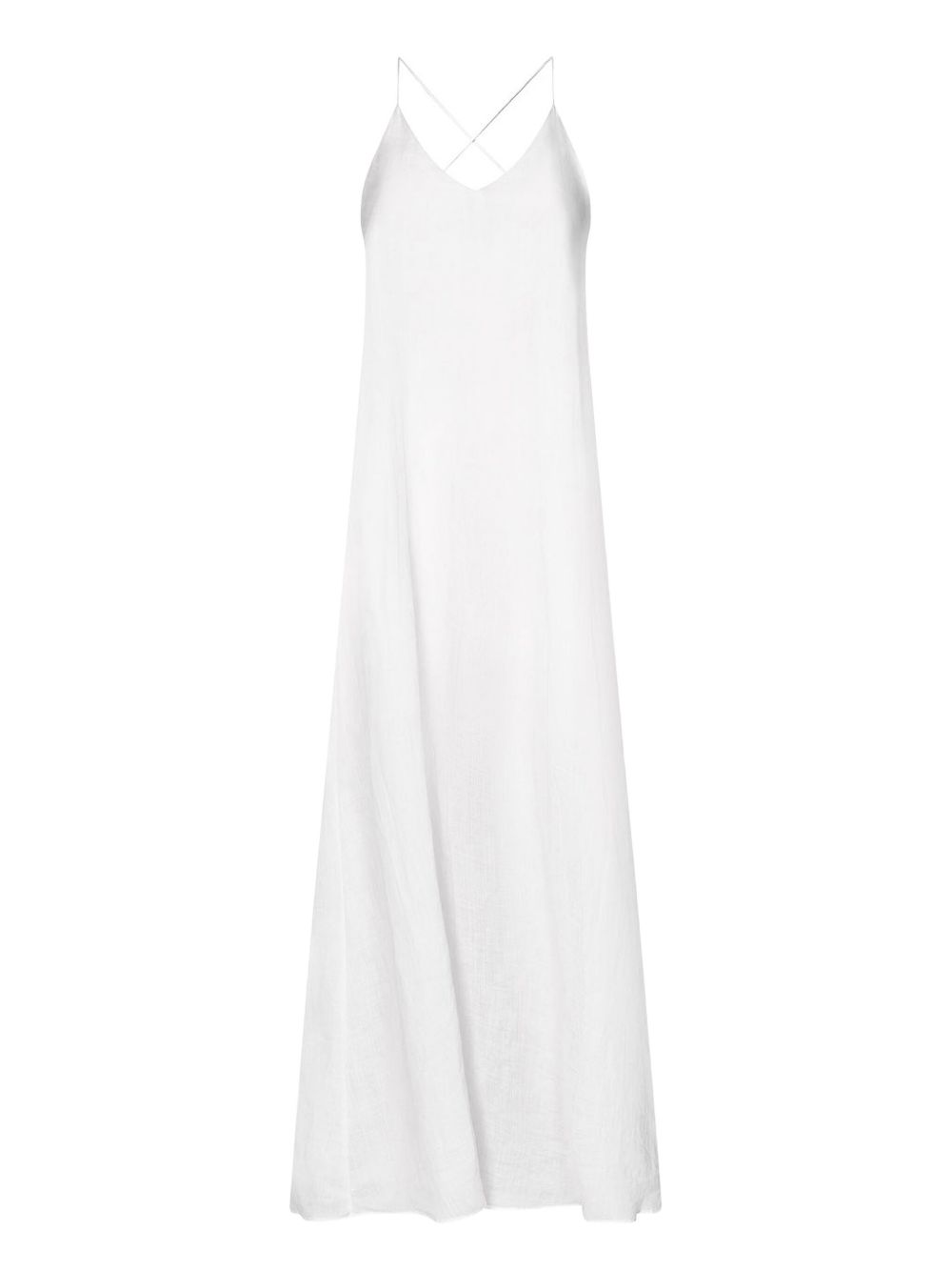 Cross-back slip dress - White