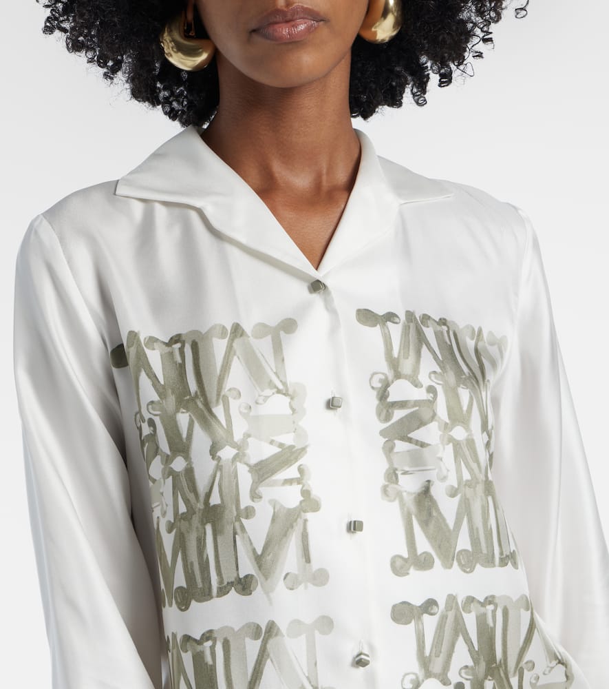 Printed silk shirt