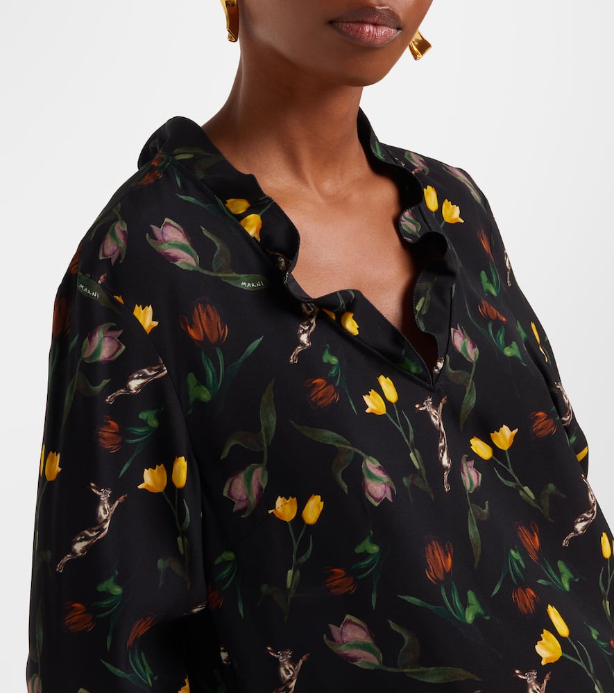 Ruffled floral top